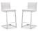 Parma White Stainless Steel Counter Stool - Set of 2 by TOV Furniture