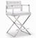 Director White Stainless Steel Counter Stool by TOV Furniture