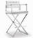 Director White Stainless Steel Barstool by TOV Furniture