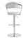 Cosmo White Stainless Steel Barstool by TOV Furniture