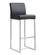 Denmark Black Stainless Steel Barstool - Set of 2 by TOV Furniture