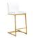 Parma White & Gold Steel Counter Stool - Set of 2 by TOV Furniture