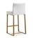 Denmark White & Gold Steel Counter Stool - Set of 2 by TOV Furniture