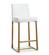 Denmark White & Gold Steel Counter Stool - Set of 2 by TOV Furniture