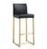 Denmark Black & Gold Steel Barstool - Set of 2 by TOV Furniture