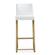 Denmark White & Gold Steel Barstool - Set of 2 by TOV Furniture