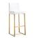 Denmark White & Gold Steel Barstool - Set of 2 by TOV Furniture