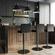 Amalfi Black on Black Steel Barstool by TOV Furniture