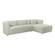 Callie RAF Chaise Cream Velvet Sectional by TOV Furniture