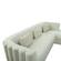 Callie RAF Chaise Cream Velvet Sectional by TOV Furniture