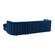 Callie RAF Chaise Navy Velvet Sectional by TOV Furniture