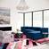 Callie RAF Chaise Navy Velvet Sectional by TOV Furniture
