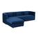 Callie LAF Chaise Navy Velvet Sectional by TOV Furniture