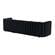 Callie RAF Chaise Black Velvet Sectional by TOV Furniture