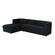 Callie LAF Chaise Black Velvet Sectional by TOV Furniture