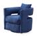 Kennedy Navy Blue Swivel Chair by TOV Furniture
