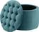 Queen Sea Blue Velvet Storage Ottoman by TOV Furniture