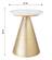 Tempo White & Gold Marble Side Table by TOV Furniture