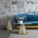 Tempo White & Gold Marble Side Table by TOV Furniture