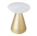 Tempo White & Gold Marble Side Table by TOV Furniture