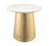Bleeker Gold & White Marble Side Table by TOV Furniture