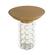 Bubble Glass & Brass Side Table by TOV Furniture