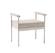 Diva Cream Velvet Bench by TOV Furniture