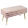 Ziva Blush Velvet Storage Bench by TOV Furniture