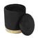 Zoe Black Velvet Storage Ottoman by TOV Furniture