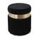 Melody Black Tasseled Ottoman by TOV Furniture