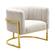 Magnolia Spotted Cream Chair w/Gold Base by TOV Furniture