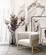 Magnolia Spotted Cream Chair w/Gold Base by TOV Furniture