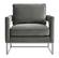 Avery Gray Velvet Chair w/Silver Frame by TOV Furniture