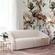 Yara Pleated Beige Velvet Sofa by TOV Furniture