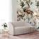 Yara Pleated Beige Velvet Loveseat by TOV Furniture