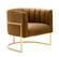 Magnolia Cognac Velvet Chair by TOV Furniture