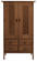 Craftsman Walnut 4-Drawer Armoire w/Clothes Bar by Vermont Furniture Designs