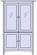 Craftsman Wood 4-Door Bookcase by Vermont Furniture Designs