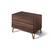 Nova Domus Calabria Modern Walnut & Green Velvet Bed & Nightstands by VIG Furniture