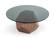 Modrest Rackham Modern Walnut & Smoked Glass Coffee Table by VIG Furniture
