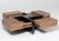 Modrest Makai Modern Walnut & Black Square Coffee Table by VIG Furniture