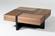 Modrest Makai Modern Walnut & Black Square Coffee Table by VIG Furniture