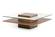 Modrest Clarion Modern Walnut & Glass Coffee Table by VIG Furniture
