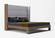 Modrest Heloise - Contemporary Grey Fabric & Walnut Trim Bed by VIG Furniture
