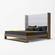 Modrest Heloise - Contemporary Grey Fabric & Walnut Trim Bed by VIG Furniture