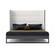 Modrest Heloise - Contemporary White Leather & Grey Elm Trim Bed by VIG Furniture