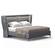 Modrest Jolene - Eastern King Dark & Light Grey Leatherette Bed by VIG Furniture