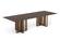 Modrest Livia - Modern Walnut & Brass Stainless Steel Dining Table by VIG Furniture