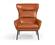 Divani Casa Susan Modern Orange Leatherette Lounge Chair by VIG Furniture