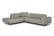 Coronelli Collezioni Mood - Italian Grey Leather Left Facing Chaise Sectional Sofa by VIG Furniture